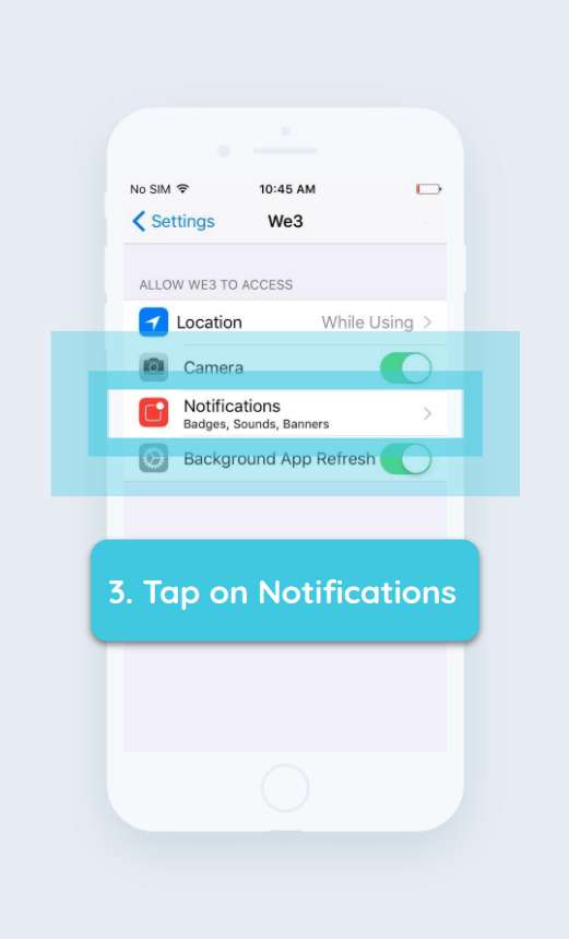 How to enable push notifications iPhone step 3